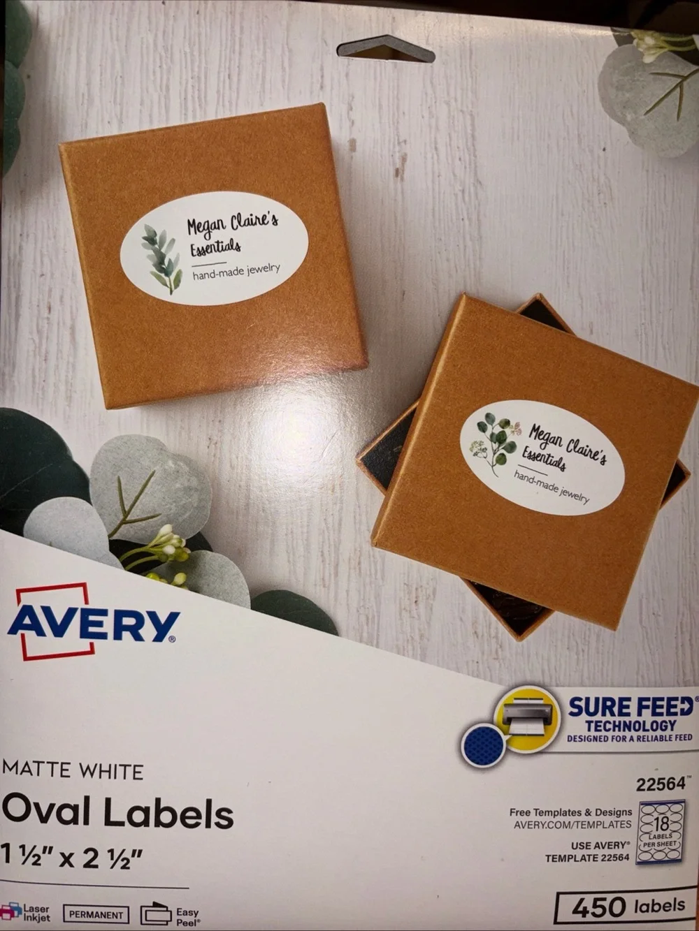 Avery blank oval